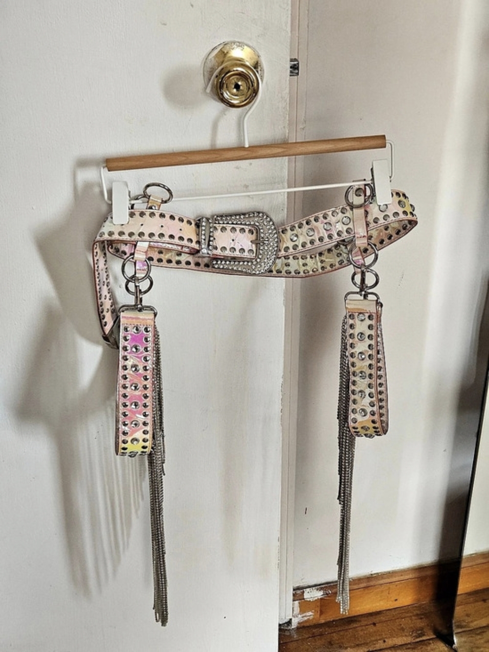 Dolls Kill Iridescent Belt